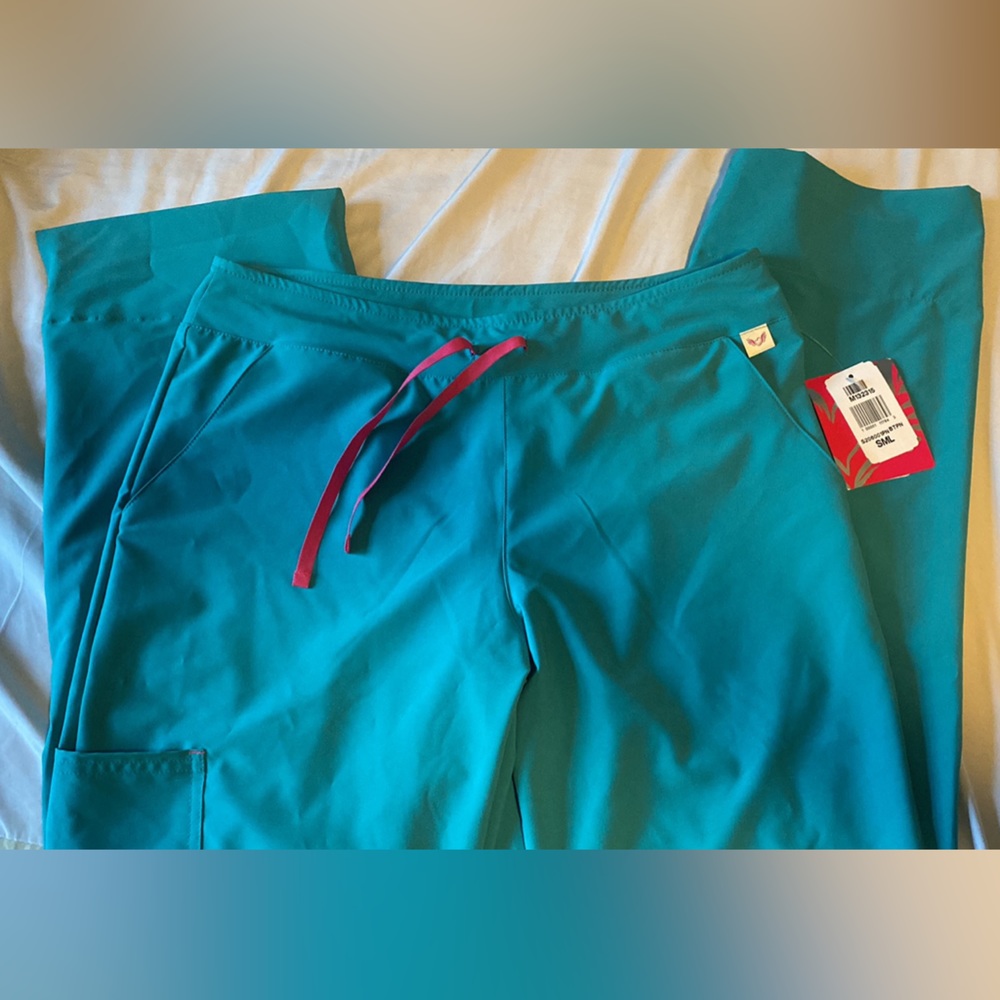 Teal Smitten Scrub pants